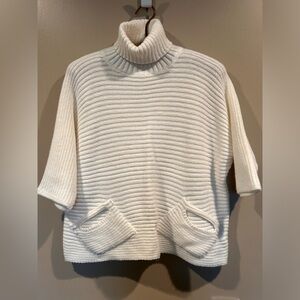Natacha cream turtle neck sweater sz M